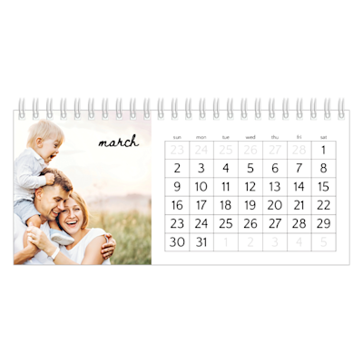 Example of page 3, Desk Calendars, option 8