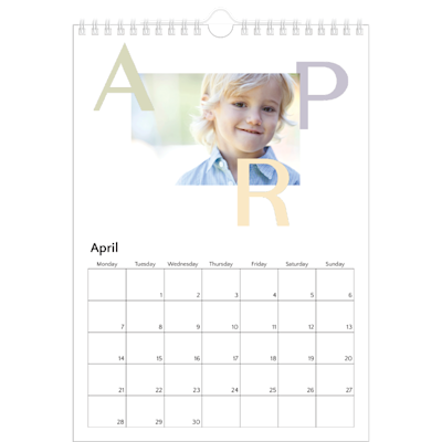 Example of page 4, Custom Wall Calendars, option 18
