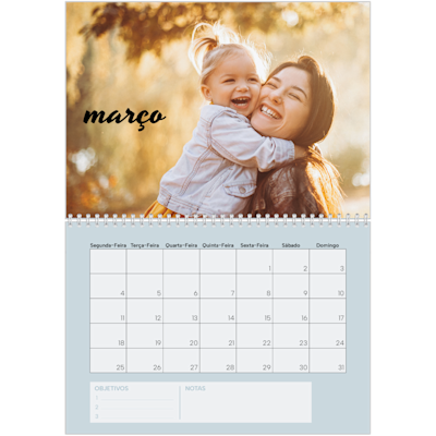 Exemplo de página 3, Calendários de parede, opção 23