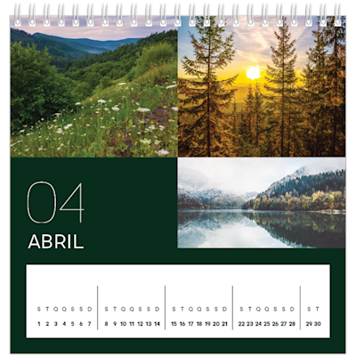 Exemplo de página 4, Calendários de mesa personalizados, opção 24