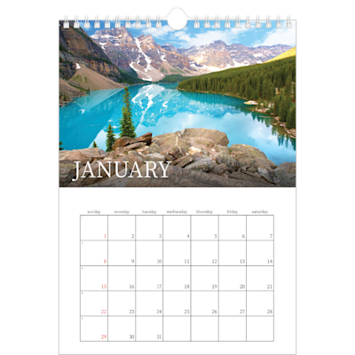 Example of page 1, Wall Calendars, option 6