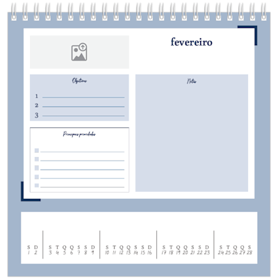 Exemplo de página 2, Calendários de mesa personalizados, opção 11