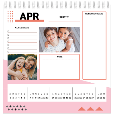Esempio di pagina 4, Calendari da tavolo personalizzati, opzione 17