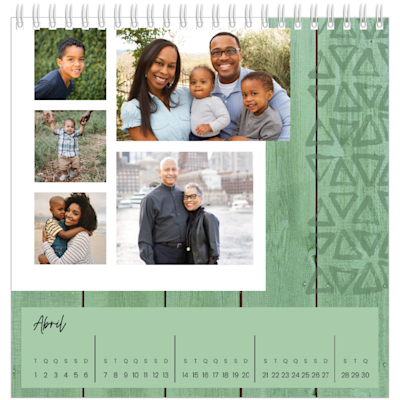 Exemplo de página 4, Calendários de mesa personalizados, opção 12