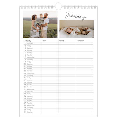 Example of page 1, Life story, option 17