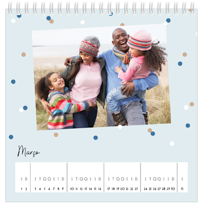 Exemplo de página 3, Calendários de mesa personalizados, opção 14