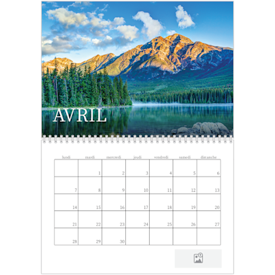 Exemple de page 4, Calendrier mural, option 3