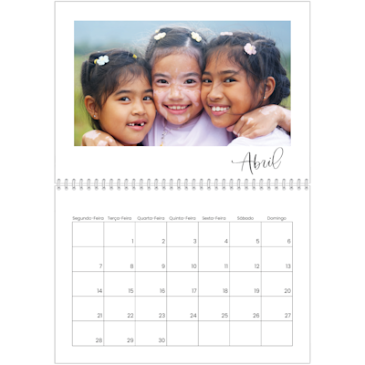 Exemplo de página 4, Calendários de parede, opção 2