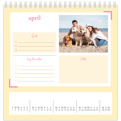 Example of page 4, Desk Calendars, option 13