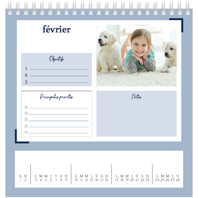 Exemple de page 2, Calendriers de bureau personnalisés, option 13