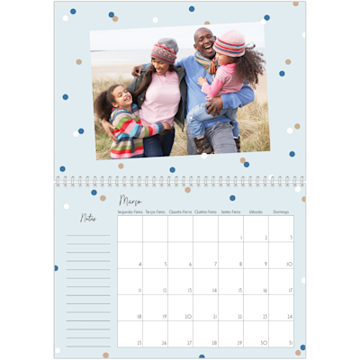 Exemplo de página 3, Calendários de parede, opção 16