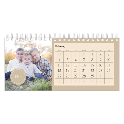 Example of page 2, Desk Calendars, option 2