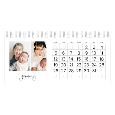 Example of page 1, Desk Calendars, option 2