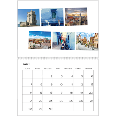 Exemple de page 4, Calendrier mural, option 3
