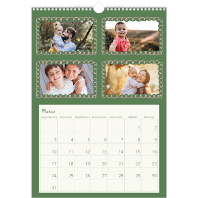 Exemplo de página 3, Calendários de parede, opção 12