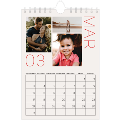 Exemplo de página 3, Calendários de parede, opção 12