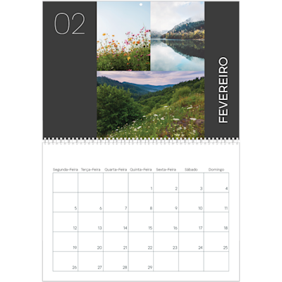 Exemplo de página 2, Calendários de parede, opção 19