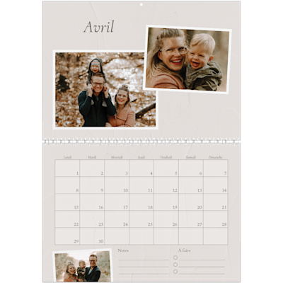 Exemple de page 4, Calendrier mural, option 23