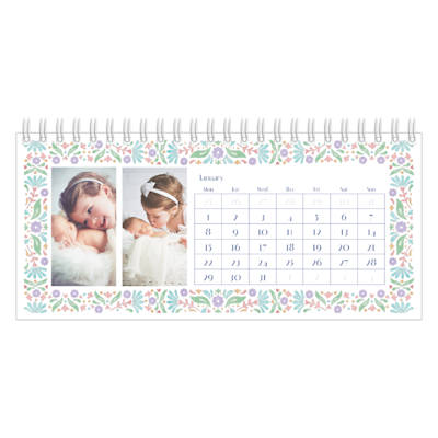 Example of page 1, Custom Desk Calendars, option 20