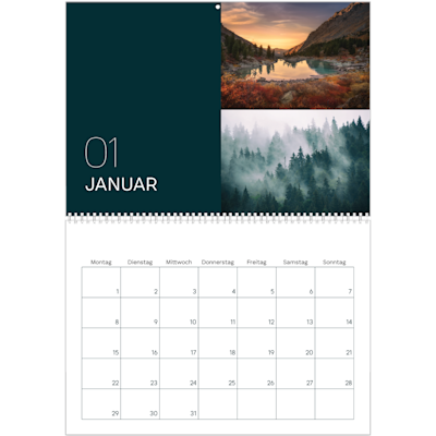 Beispiel für Seite 1, Wandkalender 2026, Option 5