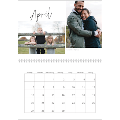 Example of page 4, Custom Wall Calendars, option 24
