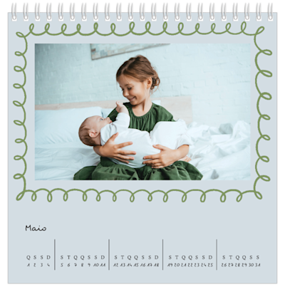Exemplo de página 5, Calendários de mesa personalizados, opção 20