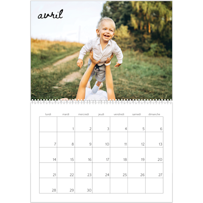 Exemple de page 4, Calendrier mural, option 5