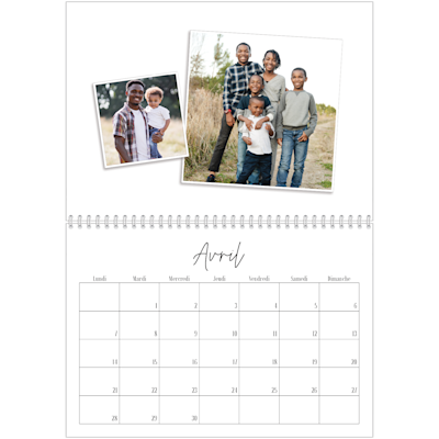 Exemple de page 4, Calendrier mural, option 9