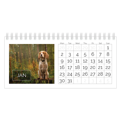 Example of page 1, Custom Desk Calendars, option 24