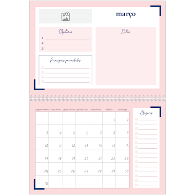 Exemplo de página 3, Calendários de parede, opção 13