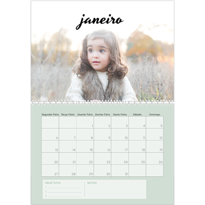 Exemplo de página 1, Calendários de parede, opção 12