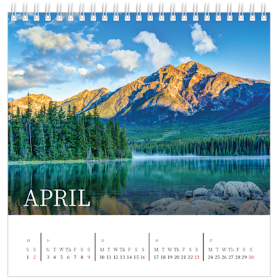 Example of page 4, Desk Calendars, option 5