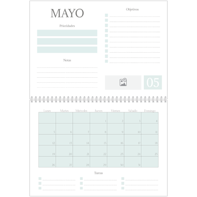 Ejemplo de página 5, Calendarios de pared, opción 7