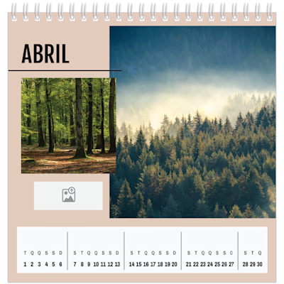 Exemplo de página 4, Calendários de mesa personalizados, opção 13
