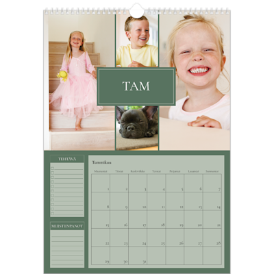 Esimerkki sivusta 1, Seinäkalenterit, vaihtoehto 3