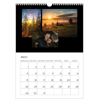 Exemplo de página 5, Calendários de parede, opção 4