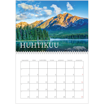 Esimerkki sivusta 4, Kiiltävät valokuvakalenterit, vaihtoehto 21