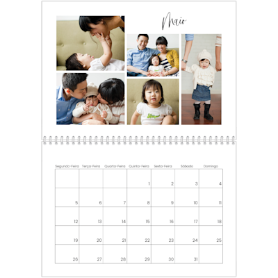 Exemplo de página 5, Calendários de parede, opção 2