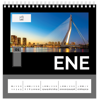 Ejemplo de página 1, Calendarios de mesa personalizados, opción 7