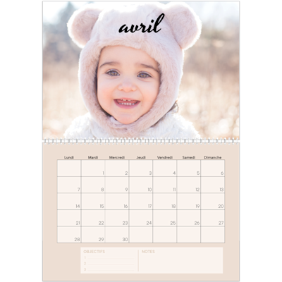 Exemple de page 4, Calendrier mural, option 10