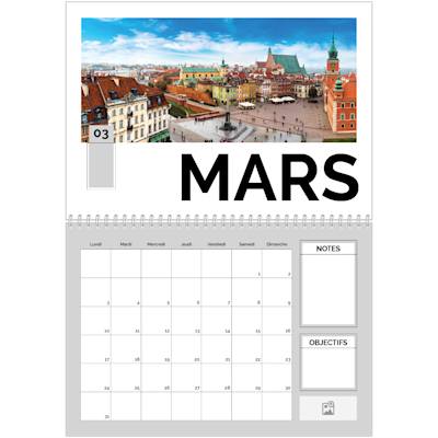 Exemple de page 3, Calendrier mural, option 8