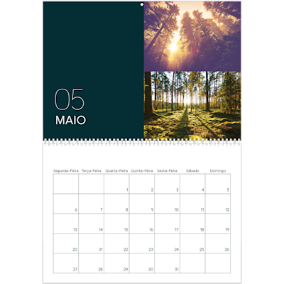 Exemplo de página 5, Calendários de parede, opção 19