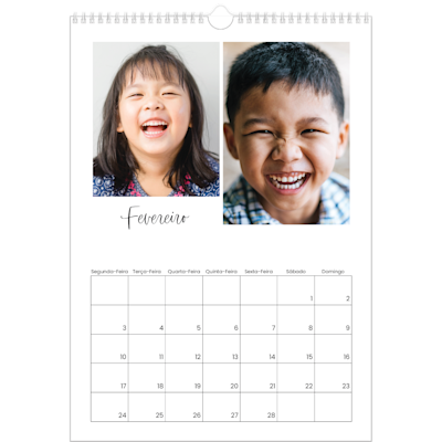 Exemplo de página 2, Calendários de parede, opção 2
