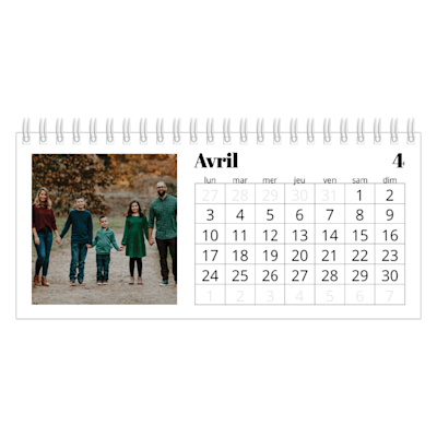 Exemple de page 4, Calendriers de bureau personnalisés, option 24