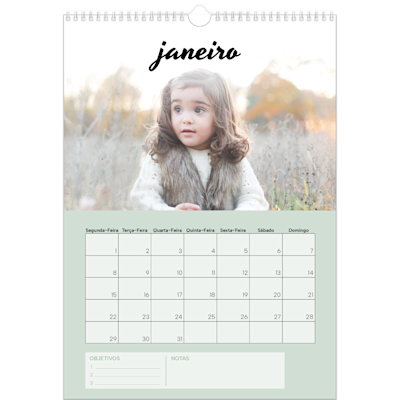 Exemplo de página 1, Calendários de parede, opção 17