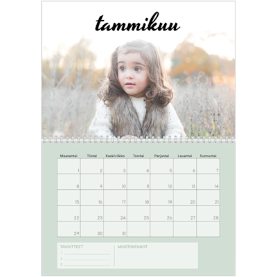 Esimerkki sivusta 1, Kiiltävät valokuvakalenterit, vaihtoehto 23