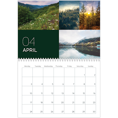 Example of page 4, Custom Wall Calendars, option 11