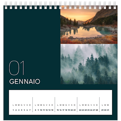 Esempio di pagina 1, Calendari da tavolo personalizzati, opzione 6