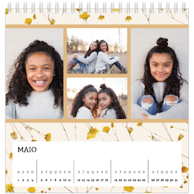 Exemplo de página 5, Calendários de mesa personalizados, opção 22