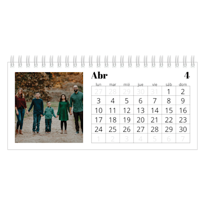 Ejemplo de página 4, Calendarios de escritorio personalizados, opción 24